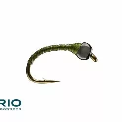 Far Bank Enterprises RIO's Tungsten Zebra Midge -LINES & LEADERS Store zebraolive