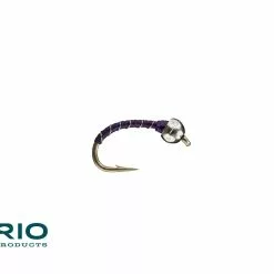 Far Bank Enterprises RIO's Tungsten Zebra Midge -LINES & LEADERS Store zebrapurple